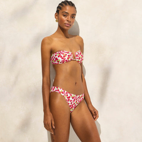 Ronnie bikini bottom in raspberry print