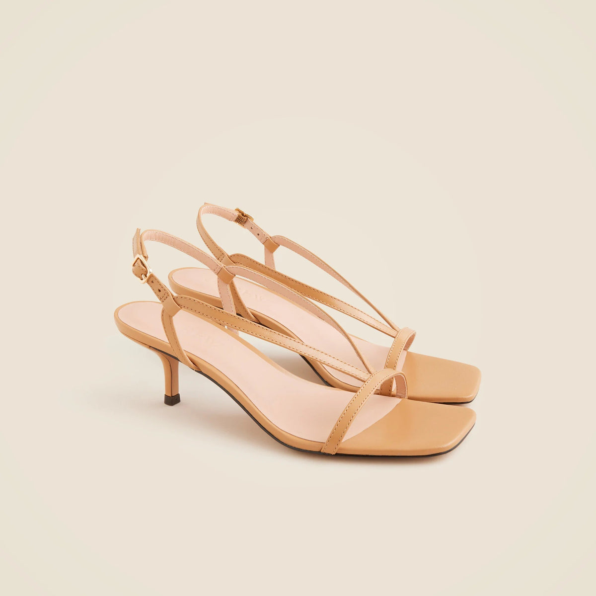 Krista slingback kitten-heel sandals in leather