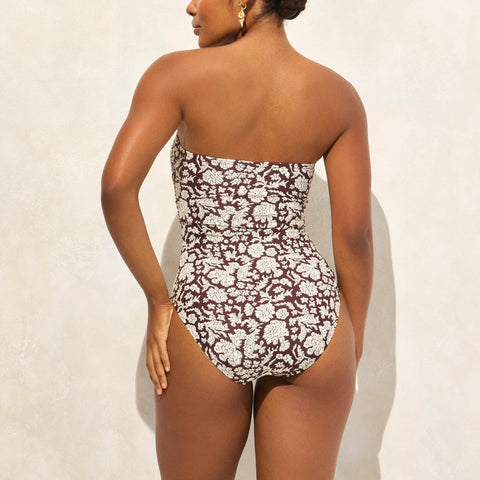 SZ Blockprints™ X J.Crew Gemma ruched bandeau one-piece