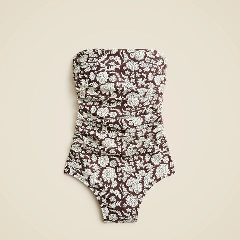 SZ Blockprints™ X J.Crew Gemma ruched bandeau one-piece
