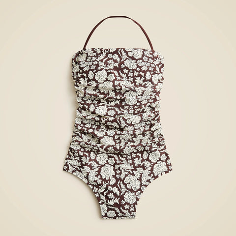 SZ Blockprints™ X J.Crew Gemma ruched bandeau one-piece