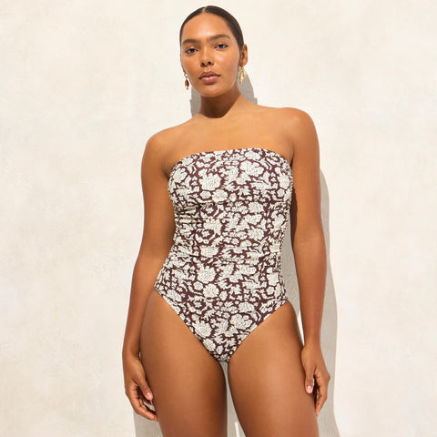 SZ Blockprints™ X J.Crew Gemma ruched bandeau one-piece