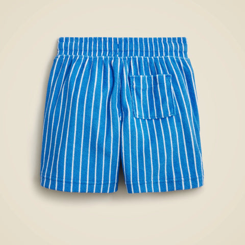 Kids' pull-on short in striped towel terry
