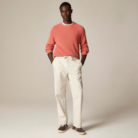 Relaxed-fit drawstring Studio pant in hemp-cotton blend