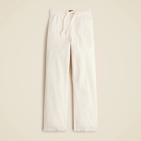 Relaxed-fit drawstring Studio pant in hemp-cotton blend