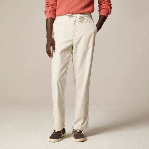 Relaxed-fit drawstring Studio pant in hemp-cotton blend