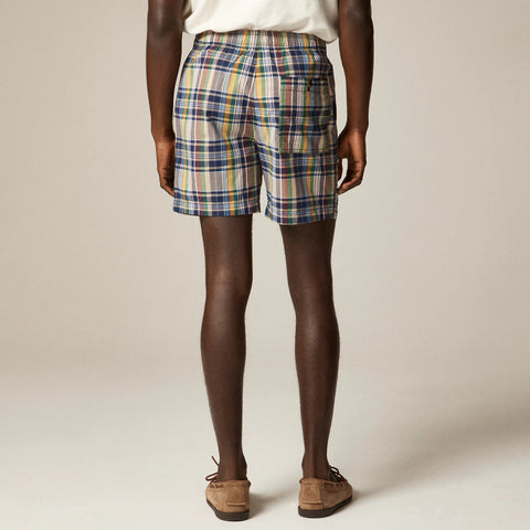 5.5" Pier short in cotton madras