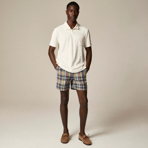 5.5" Pier short in cotton madras