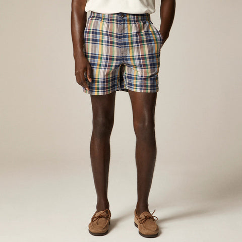 5.5" Pier short in cotton madras