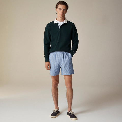 5.5" Pier short in striped cotton blend