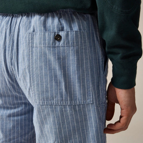 5.5" Pier short in striped cotton blend