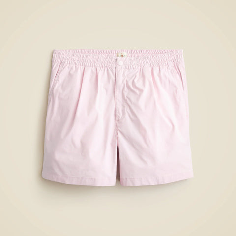 6" pleated utility sport short in stretch cotton blend