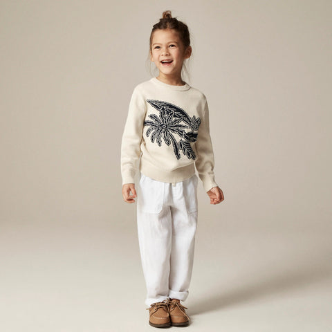 Limited-edition kids' intarsia sweater in cotton blend
