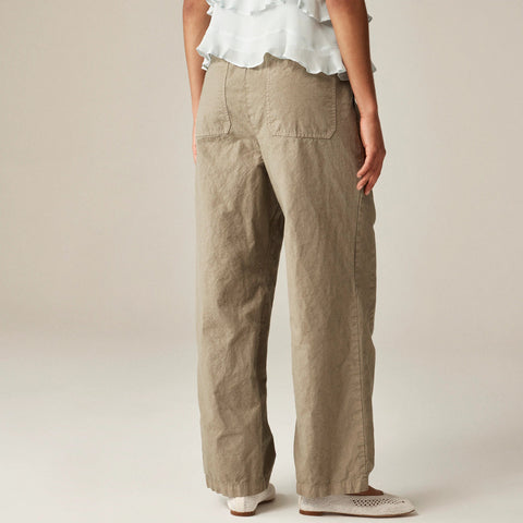 Tall relaxed utility pant in cotton blend