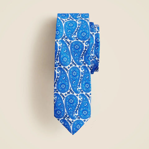 Kids' silk tie in paisley