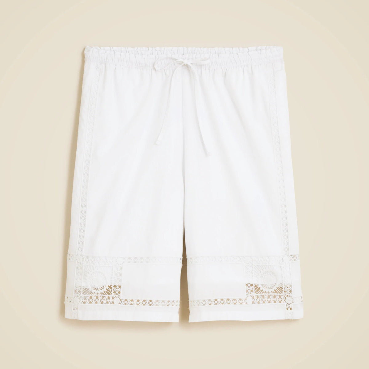 Soleil eyelet-trim short