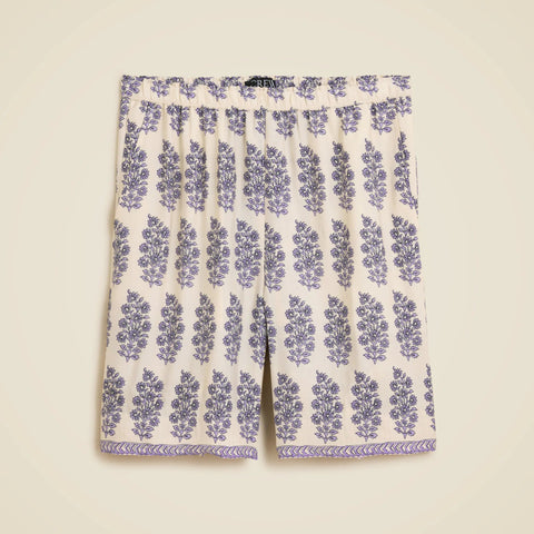 Stratus short in blooming lilac block print