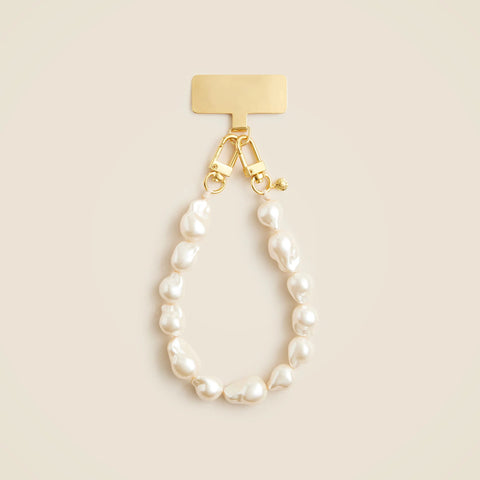 Baroque pearl phone chain
