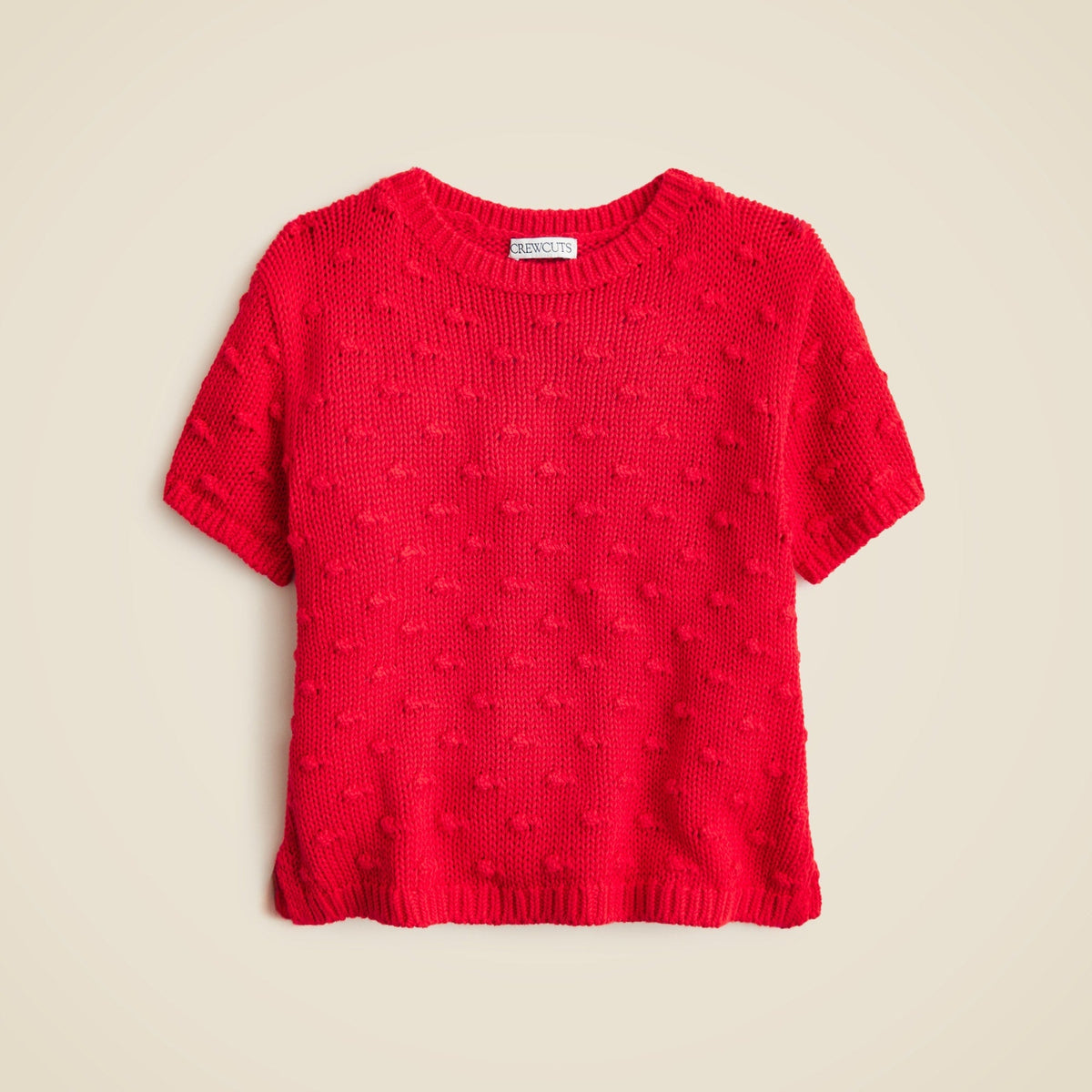 Girls' bobble sweater-tee in cotton
