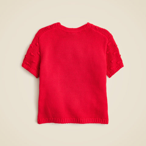 Girls' bobble sweater-tee in cotton