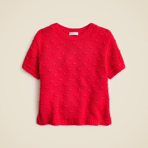 Girls' bobble sweater-tee in cotton