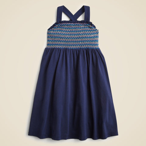 Girls' sparkler dress in broken-in jersey