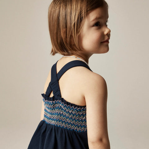 Girls' sparkler dress in broken-in jersey