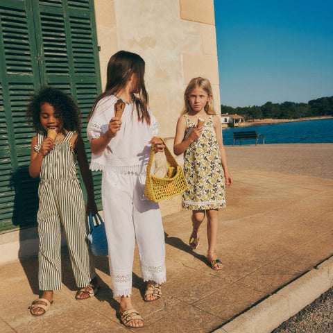 Girls' handstand jumpsuit in broken-in jersey