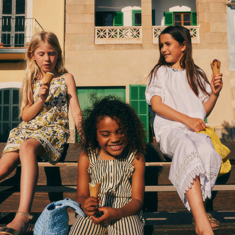 Girls' handstand jumpsuit in broken-in jersey