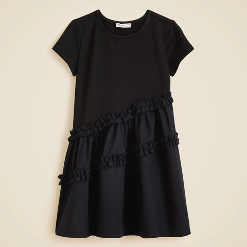 Girls' asymmetrical mixy dress