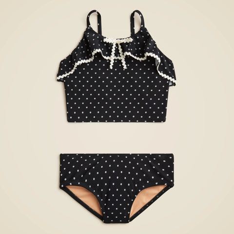 Girls' rickrack two-piece swimsuit