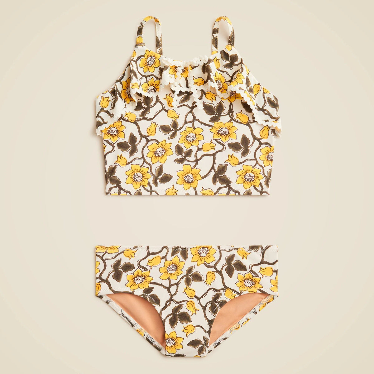 Girls' rickrack two-piece swimsuit