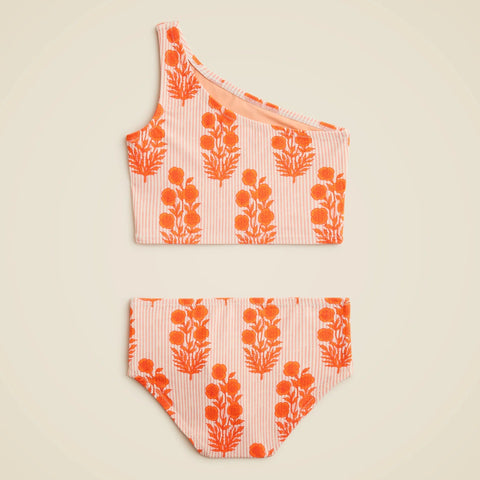 SZ Blockprints™ X Crewcuts one-shoulder two-piece swimsuit