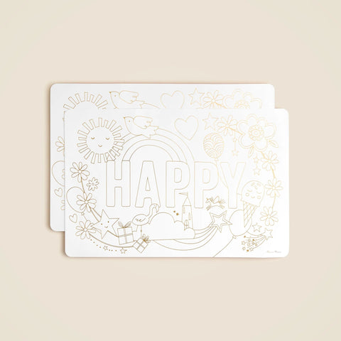 Meri Meri™ happy icons coloring place mats eight-pack