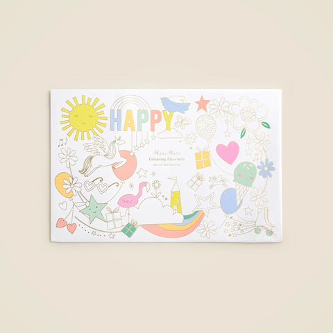 Meri Meri™ happy icons coloring place mats eight-pack