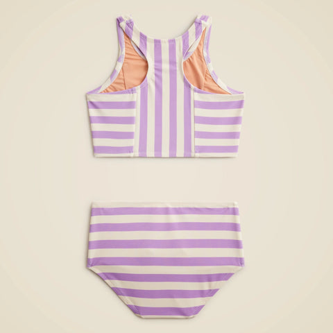 Girls' paneled two-piece swimsuit