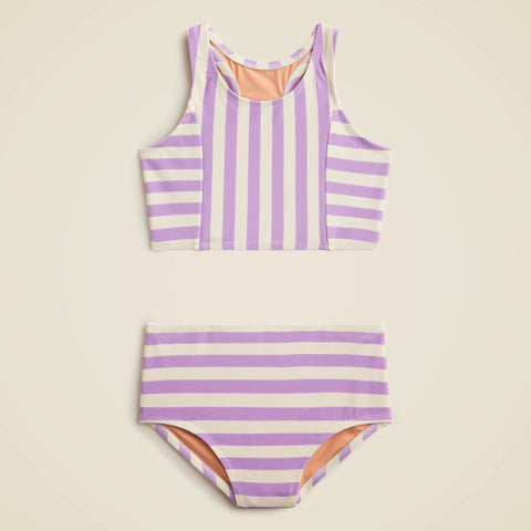 Girls' paneled two-piece swimsuit