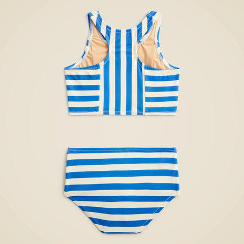 Girls' paneled two-piece swimsuit