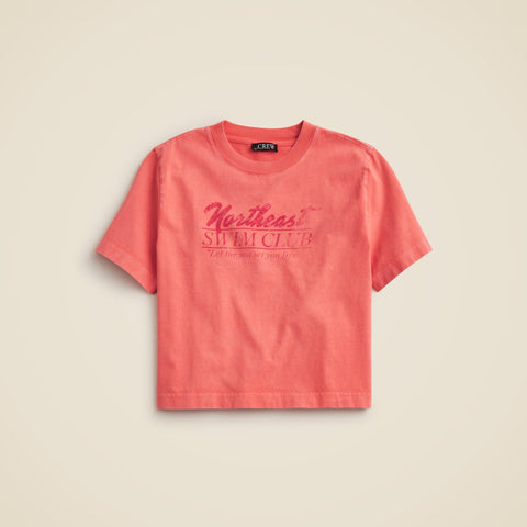 Relaxed premium-weight "Northeast Swim Club" graphic T-shirt