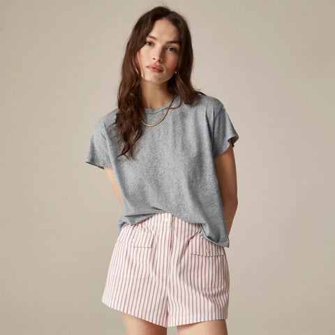 Feather jersey cropped T-shirt
