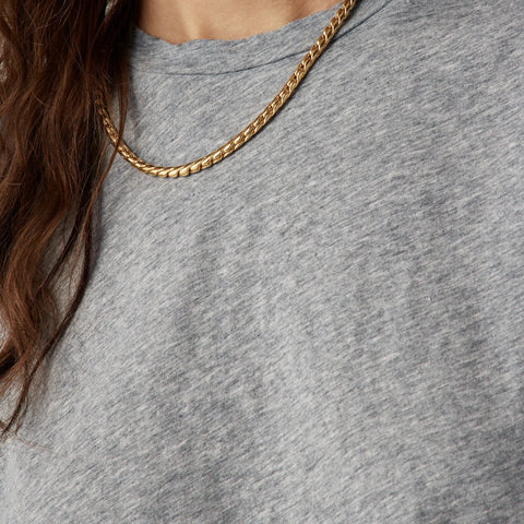 Feather jersey cropped T-shirt