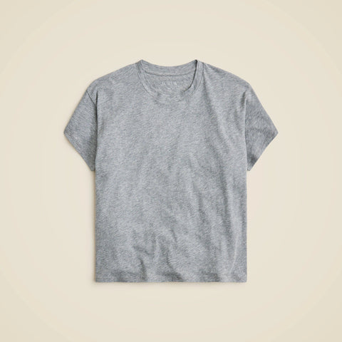 Feather jersey cropped T-shirt