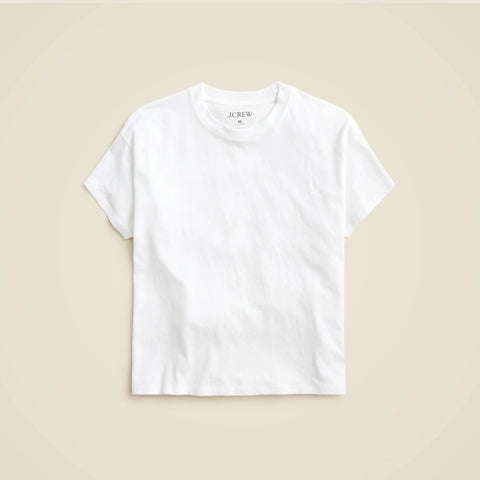 Feather jersey cropped T-shirt