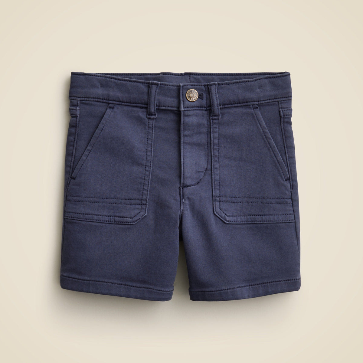 Kids' garment-dyed stretch jean short