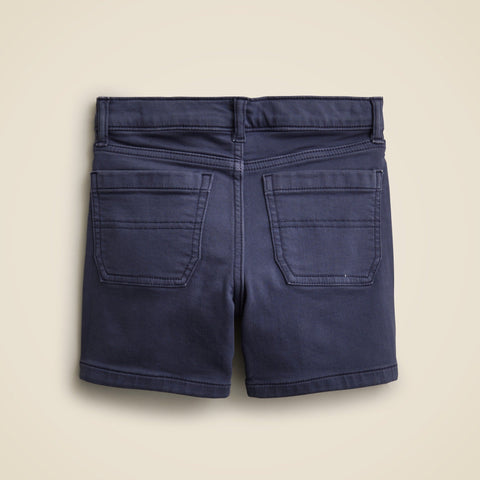 Kids' garment-dyed stretch jean short