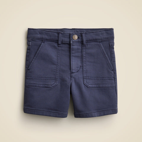 Kids' garment-dyed stretch jean short