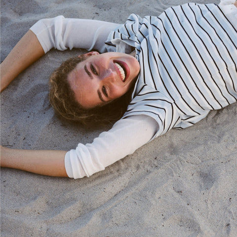 Piqué cropped polo shirt in stripe