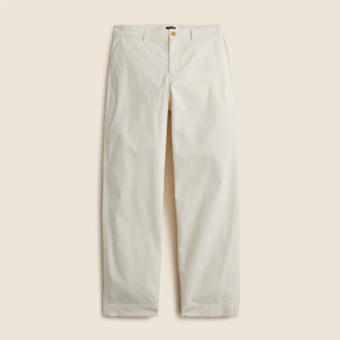 Barrel-leg pant in cotton blend