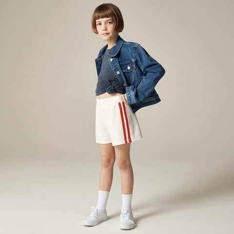 Girls' track short in terry