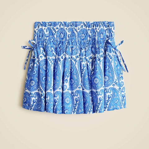 Girls' smocked skirt in paisley